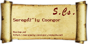 Seregély Csongor névjegykártya