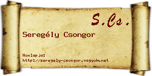 Seregély Csongor névjegykártya